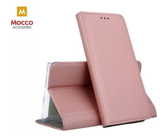 Mocco Smart Magnet Book Case Grāmatveida Maks Telefonam Samsung Galaxy A12 / M12 Rozā Zelts