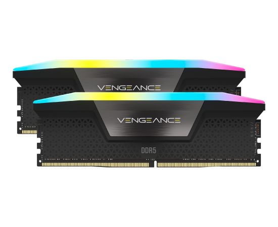 Corsair DDR5 - 32GB - 6000 - CL - 30 (2x 16 GB) dual kit, RAM (black, CMH32GX5M2B6000C30, Vengeance RGB, INTEL XMP)