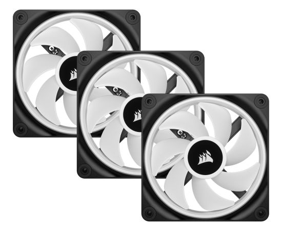 Corsair iCUE LINK QX120 RGB 120mm PWM Fan Case Fan (Black Starter Kit)
