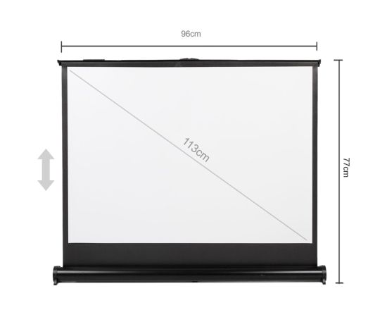 Maclean MC-961 Portable Projection Screen Compact 45" 4:3 Free-Standing Office Cinema