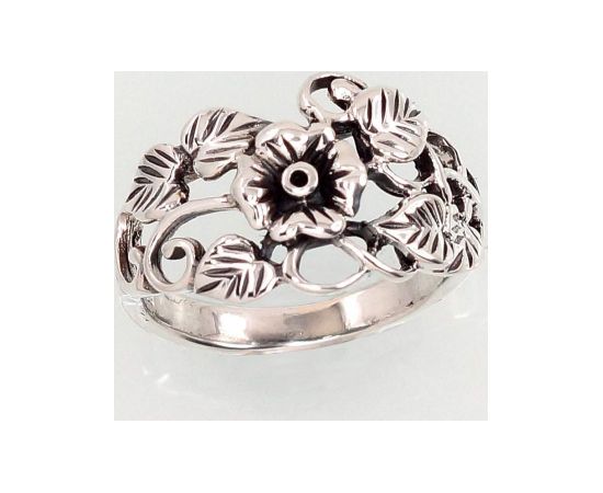 Серебряное кольцо #2101377(POx-Bk), Серебро 925°, оксид (покрытие), Размер: 17, 3.6 гр.