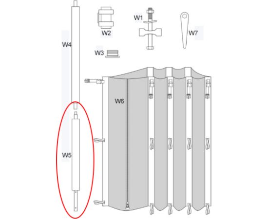 Zipro Dolny słupek stelaża siatki do trampoliny 16FT/496cm