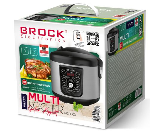 BROCK Мультиварка 3l, 300W