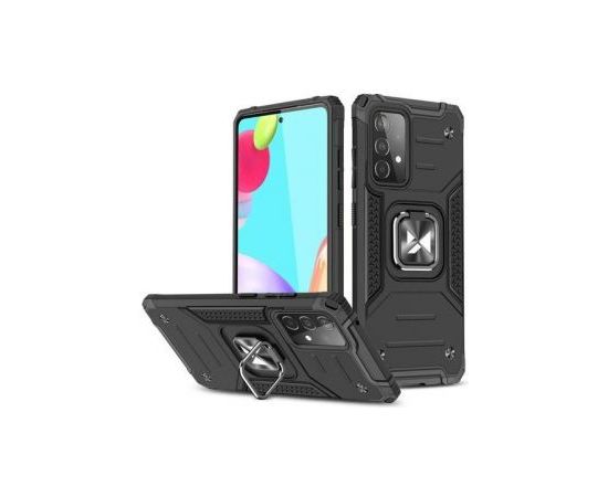 Wozinsky Samsung  Galaxy A52s 5G / A52 5G / A52 4G Ring Armor Case Kickstand Tough Rugged Cover Black