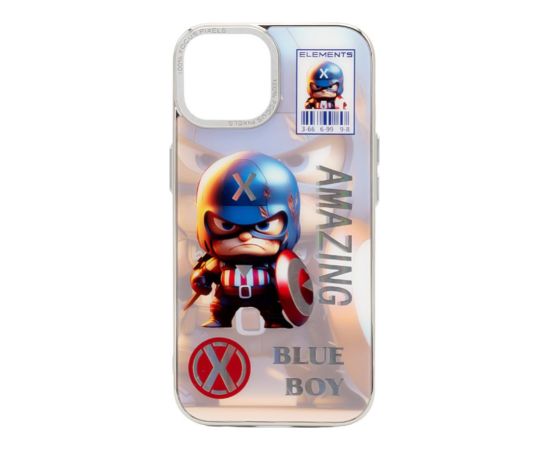 iLike Apple  iPhone 15 PC Silicone Case Blue Boy