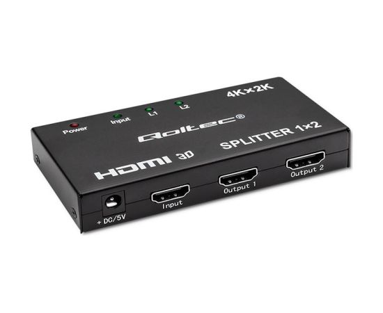 Qoltec 51796 Active HDMI Splitter 2 x HDMI 4K x 2K | 3.4Gb/s