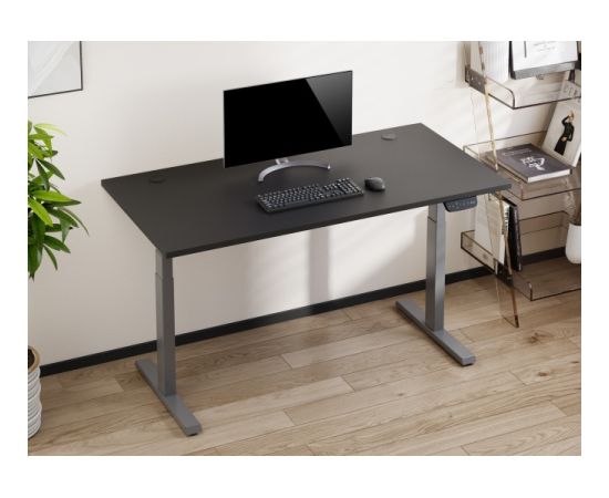 Adjustable Height Table Up Up Thor Gray, Table top L Black