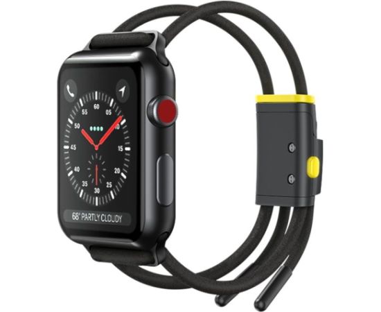 Baseus   Let's Go Adjustable Sport Band for Apple Watch 42 / 44 / 45mm Black Yellow