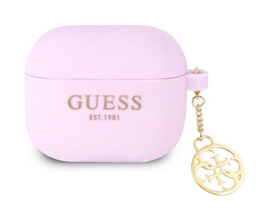 GUA3LSC4EU Guess 4G Charm Силиконовый чехол для наушников Apple Airpods 3 фиолетовый