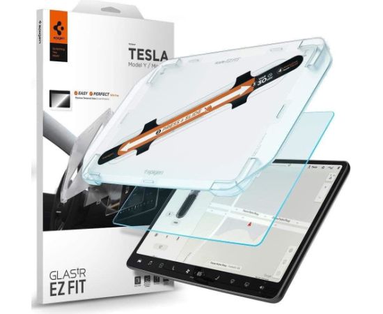 TEMPERED GLASS Spigen GLAS.TR &quot;EZ FIT&quot; TESLA MODEL Y | 3