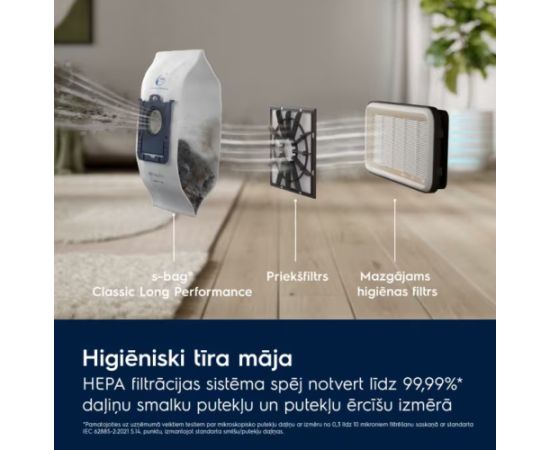 Electrolux EB31C1DB putekļu sūcējs ar maisiņu, 750W, džinsu zils