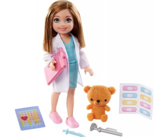 Mattel Lalka Barbie Barbie Chelsea Can Be - Doktor (GTN88) Куклы и аксессуары