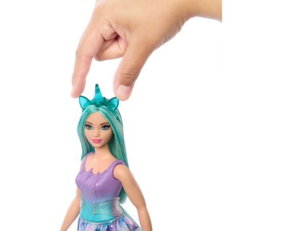 Lalka Barbie Mattel Jednorożec Lalka Fioletowo-turkusowy strój HRR15