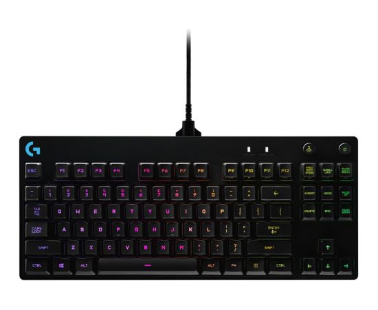 LOGITECH G PRO TKL Corded Mechanical Gaming Keyboard - BLACK - NORDIC - USB - CLICKY