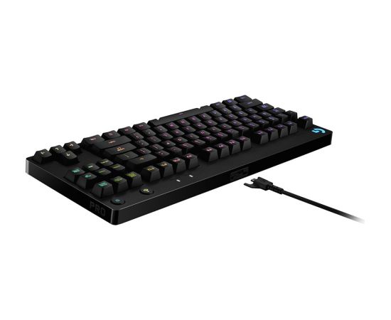 LOGITECH G PRO TKL Corded Mechanical Gaming Keyboard - BLACK - NORDIC - USB - CLICKY