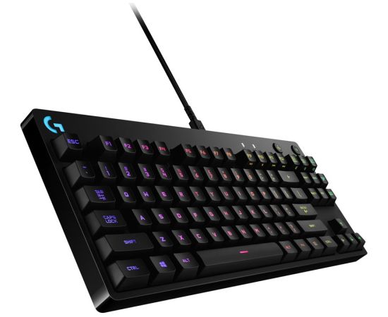 LOGITECH G PRO TKL Corded Mechanical Gaming Keyboard - BLACK - NORDIC - USB - CLICKY