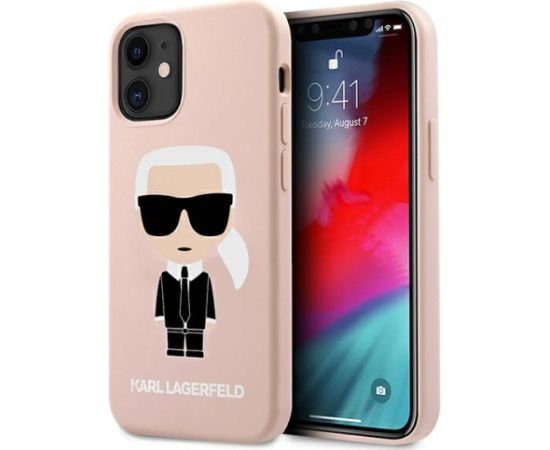 Karl Lagerfeld KLHCP12SSLFKPI iPhone 12 mini 5,4" hardcase jasnoróżowy|light pink Silicone Iconic