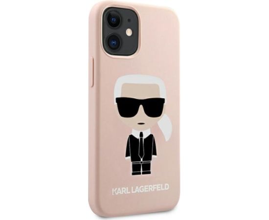 Karl Lagerfeld KLHCP12SSLFKPI iPhone 12 mini 5,4" hardcase jasnoróżowy|light pink Silicone Iconic
