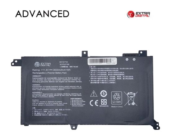 Extradigital Notebook Battery ASUS B31N1732, 3600mAh, Extra Digital Advanced