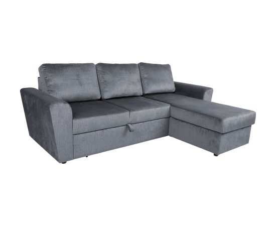 Corner sofa bed INGMAR bluish grey