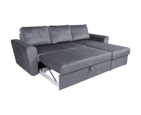 Corner sofa bed INGMAR bluish grey