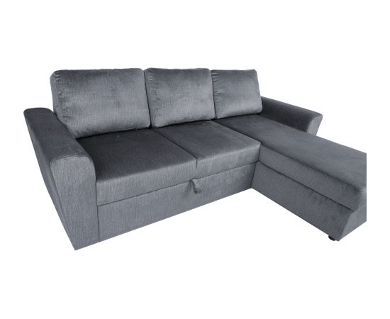Corner sofa bed INGMAR bluish grey