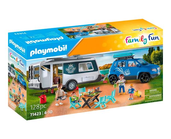 PLAYMOBIL 71423 Family Fun Caravan with Car, construction toy