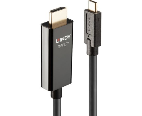 Lindy USB adapter cable, USB-C plug > HDMI plug (black, 10 meters, 4K 60Hz, + HDR)