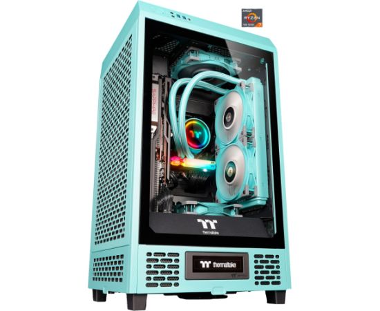 Thermaltake Toughline T200A Turquoise, gaming PC (turquoise/transparent, Windows 11 Home 64-bit)