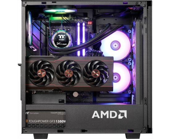 Thermaltake AMD Elite Edition, gaming PC (black/transparent, Windows 11 Home 64-bit)