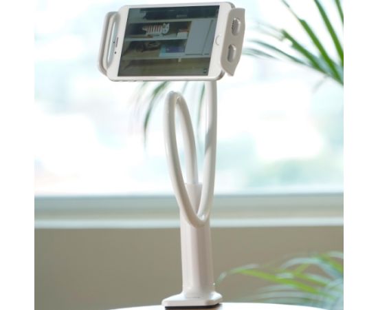 AWEI uchwyt biurkowy X3 4"-10,5" biały |white długie ramię