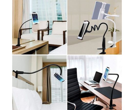 AWEI uchwyt biurkowy X3 4"-10,5" biały |white długie ramię