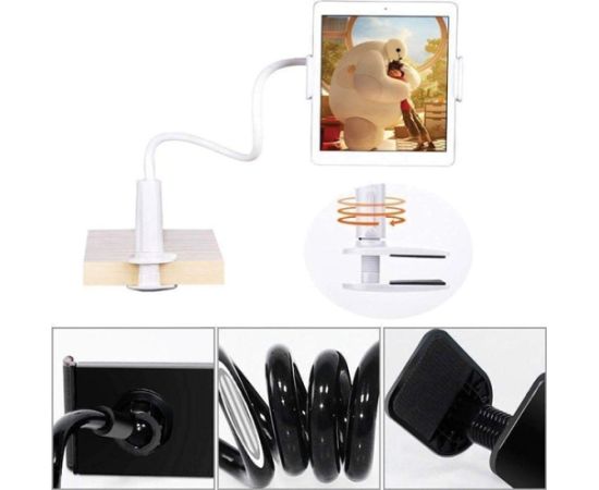AWEI uchwyt biurkowy X3 4"-10,5" biały |white długie ramię