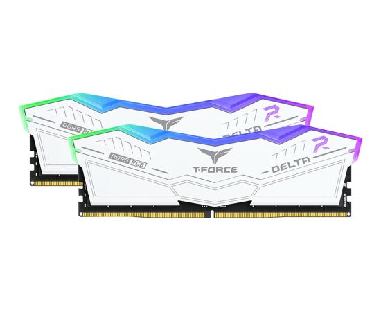 Team Group DDR5 - 48GB - 6400 - CL - 32 (2x 24 GB) dual kit, RAM (white, FF4D548G6400HC32ADC01, DELTA RGB, INTEL XMP, AMD EXPO)