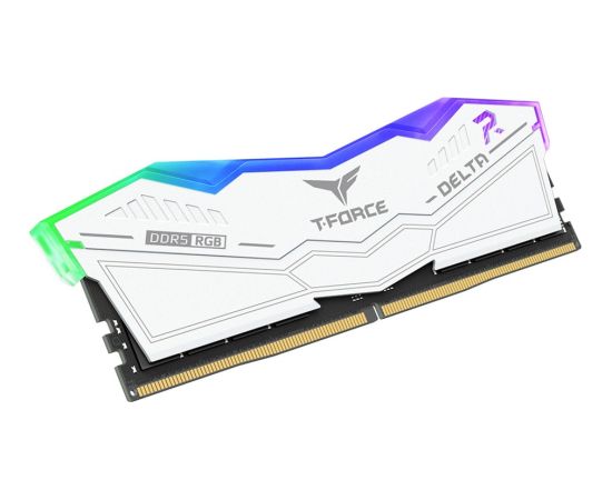 Team Group DDR5 - 48GB - 6400 - CL - 32 (2x 24 GB) dual kit, RAM (white, FF4D548G6400HC32ADC01, DELTA RGB, INTEL XMP, AMD EXPO)