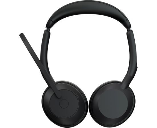 Jabra Evolve2 55, with charging station, headset (black, stereo, UC, USB-A, Link380a)