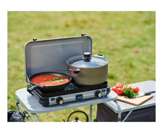 Campingaz Camping Kitchen 2 Maxi CV, gas cooker (grey, 2 hobs 2x 1.8 kW, for CV470 Plus)