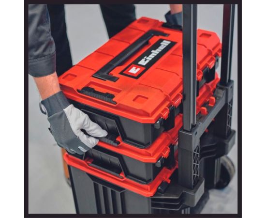 Einhell system case E-Case L, tool box (black/dark red, with wheels)
