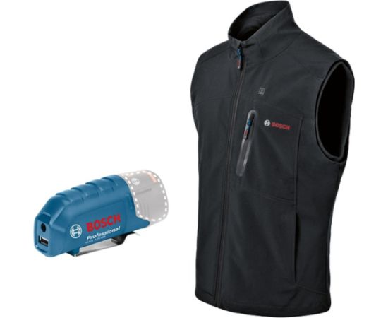 Bosch Heat+Jacket GHV 12+18V kit size 3XL, work clothing (black, incl. charger GAL 12V-20 Professional, 1x battery GBA 12V 2.0Ah)