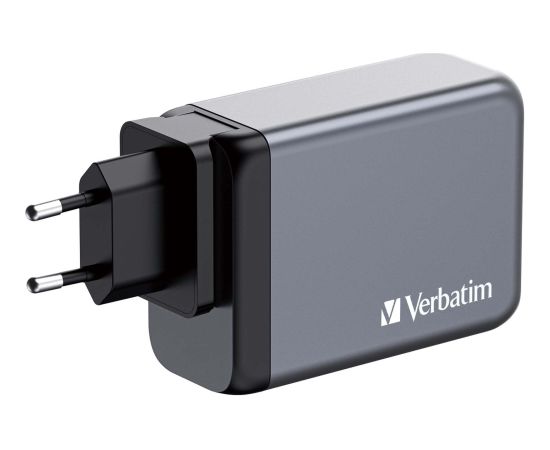 Verbatim GaN charger 240W, 1x USB-A, 3x USB-C (grey, PD 3.0, QC 3.0)