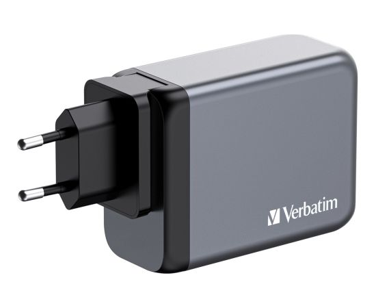 Verbatim GaN charger 200W, 1x USB-A, 3x USB-C (grey, PD 3.0, QC 3.0)
