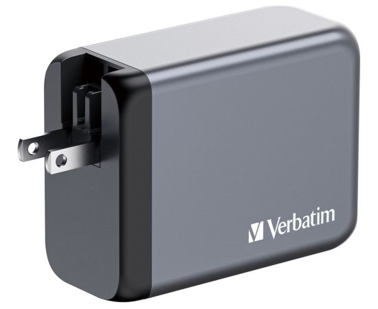 Verbatim GaN charger 200W, 1x USB-A, 3x USB-C (grey, PD 3.0, QC 3.0)