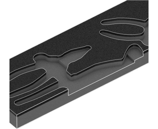Wera 9780 foam insert KNIPEX pliers set 1, 3 pieces (black/gray, in foam insert for workshop trolley)