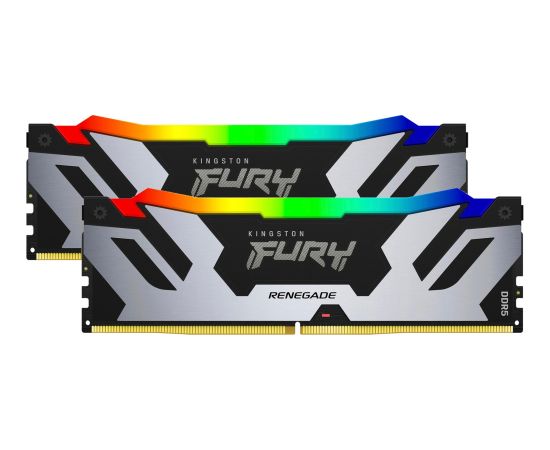 Kingston FURY DDR5 - 32GB - 8000 - CL - 38 (2x 16 GB) dual kit, RAM (black, KF580C38RSAK2-32, Renegade RGB XMP, INTEL XMP)
