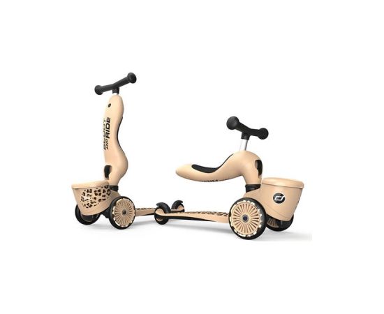 Scoot And Ride Scoot & Ride Highwaykick 1 LIFESTYLE 2W1 RIDER AND HOLIDAY WITH LOCKED STORAGE BAG 1-5 YEARS LEOPARD