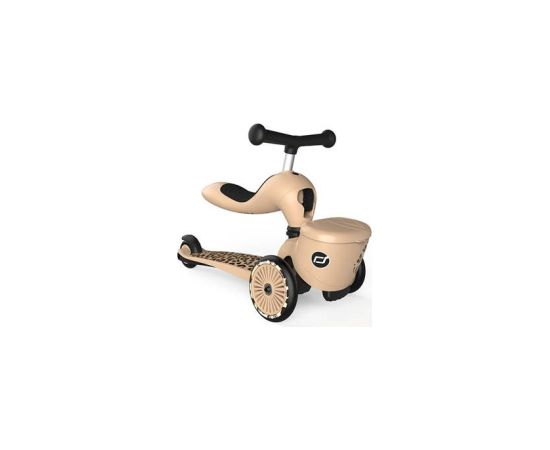 Scoot And Ride Scoot & Ride Highwaykick 1 LIFESTYLE 2W1 RIDER AND HOLIDAY WITH LOCKED STORAGE BAG 1-5 YEARS LEOPARD