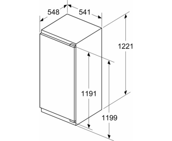 Bosch KIR41VFE0 iebūvējamais ledusskapis 122.5cm