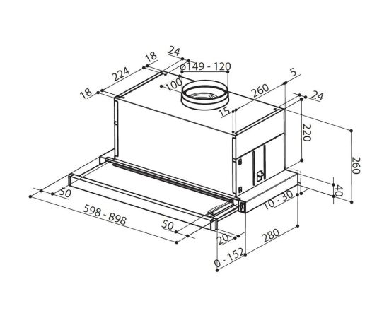 Faber MAXIMA EV8 Inox 60cm