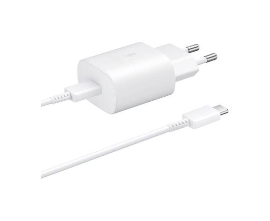 EP-TA800EWE + EP-DA705BWE Samsung 25W Travel Charger + USB-C|USB-C Data Cable White (OOB Bulk)