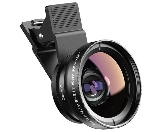 Mobile lens APEXEL APL-0.45XWM 0.45x wide angle+12.5x macro lens (black)